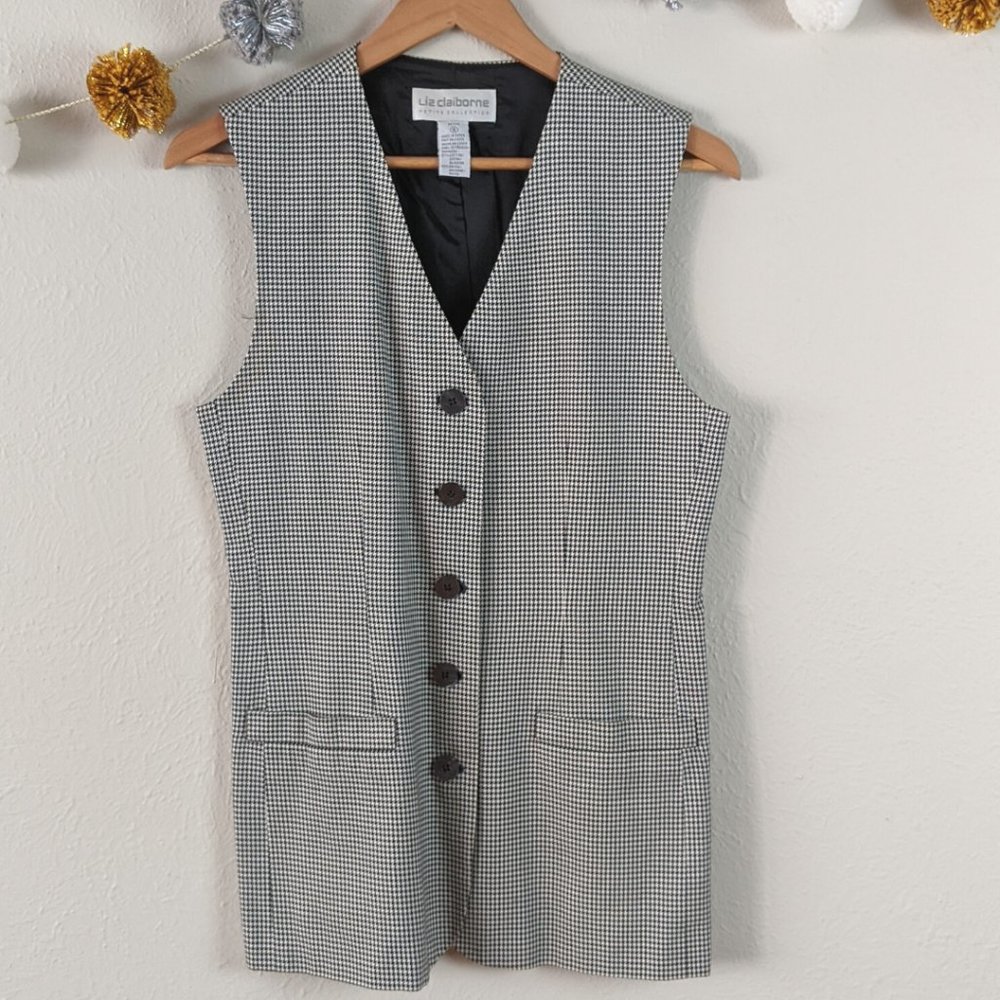 Liz Claiborne Petite Collection Houndstooth Vest